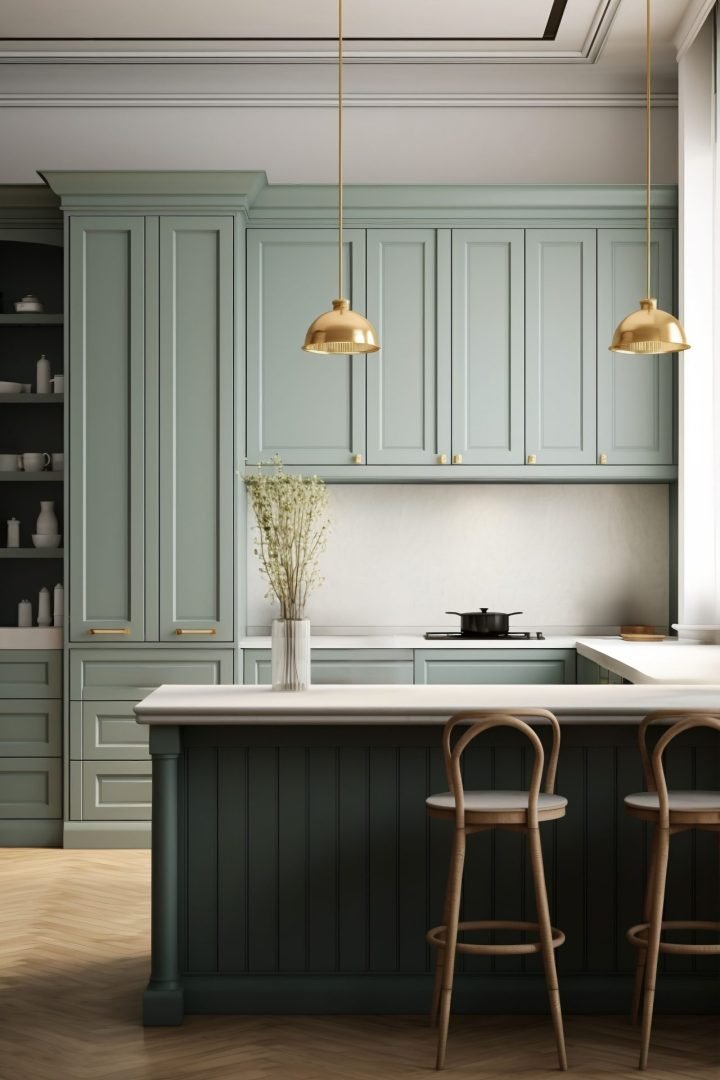 Landelijke keuken met eiland